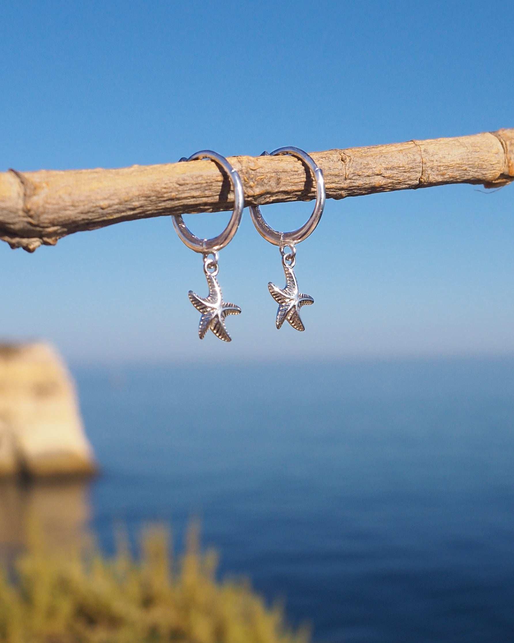 Tiny Sea Star Starfish Earrings 925 sterling silver