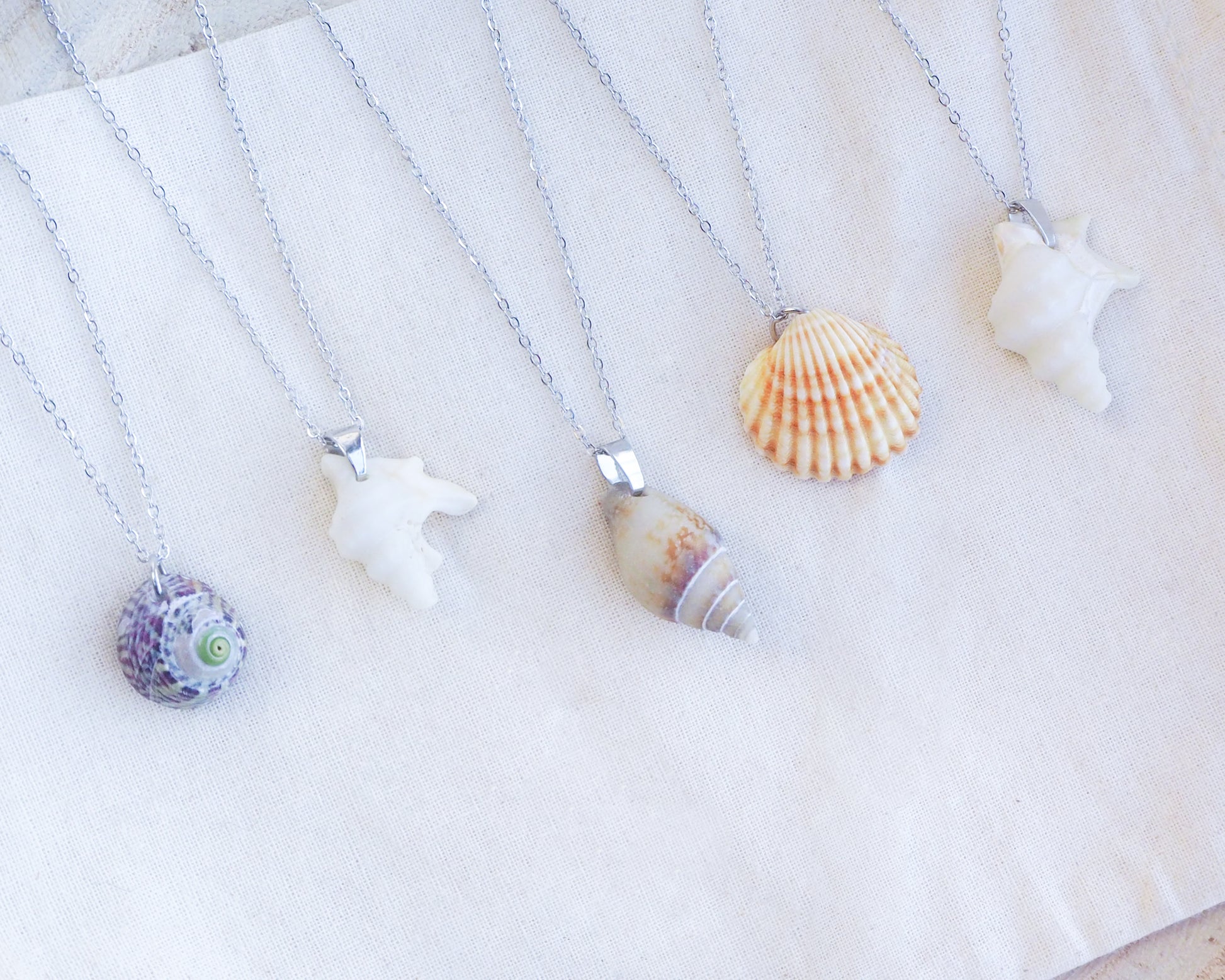 Mix Silver Shell Necklaces Sea by Lou 2025