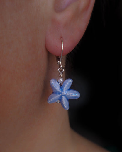 SEA STAR CERAMIC EARRINGS ~ Sunshine Yellow