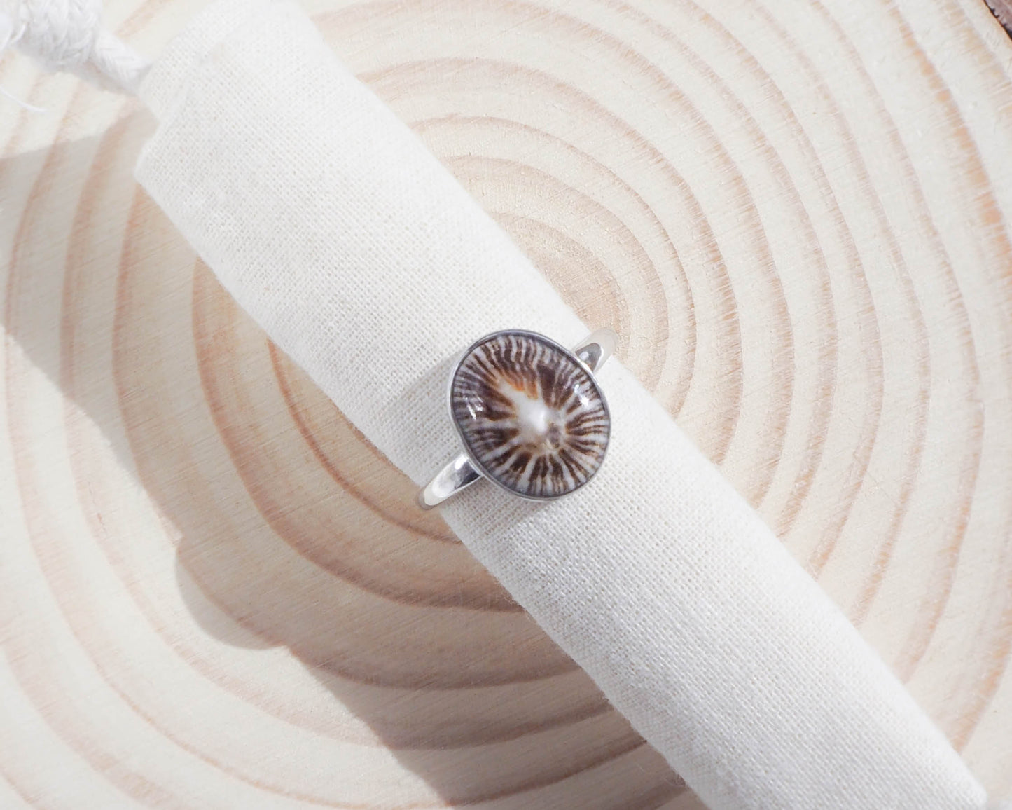 925 Silver Ring from Portugal, Limpet Shell, Algarve, Sea by lou,925 Silver Jewelry, Portugal Souvenir, Beach Wedding Accessory