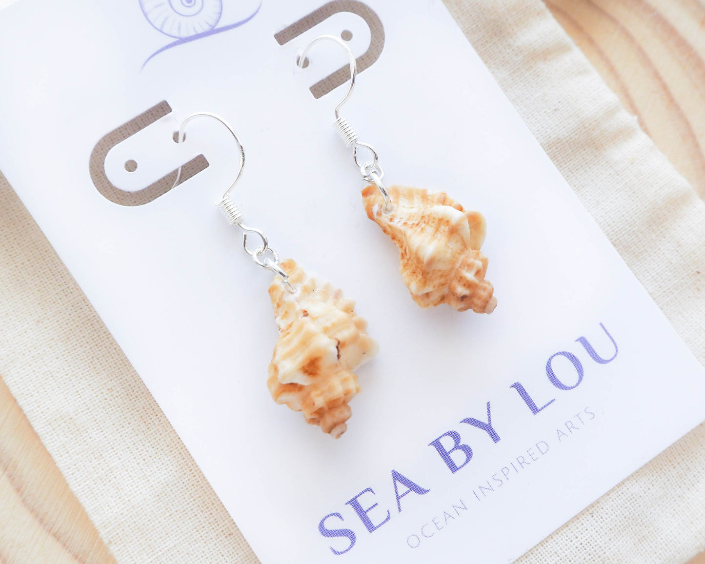 Portuguese Sting Winkle Shell Earrings - 925 Silver Coastal Jewelry Pieces