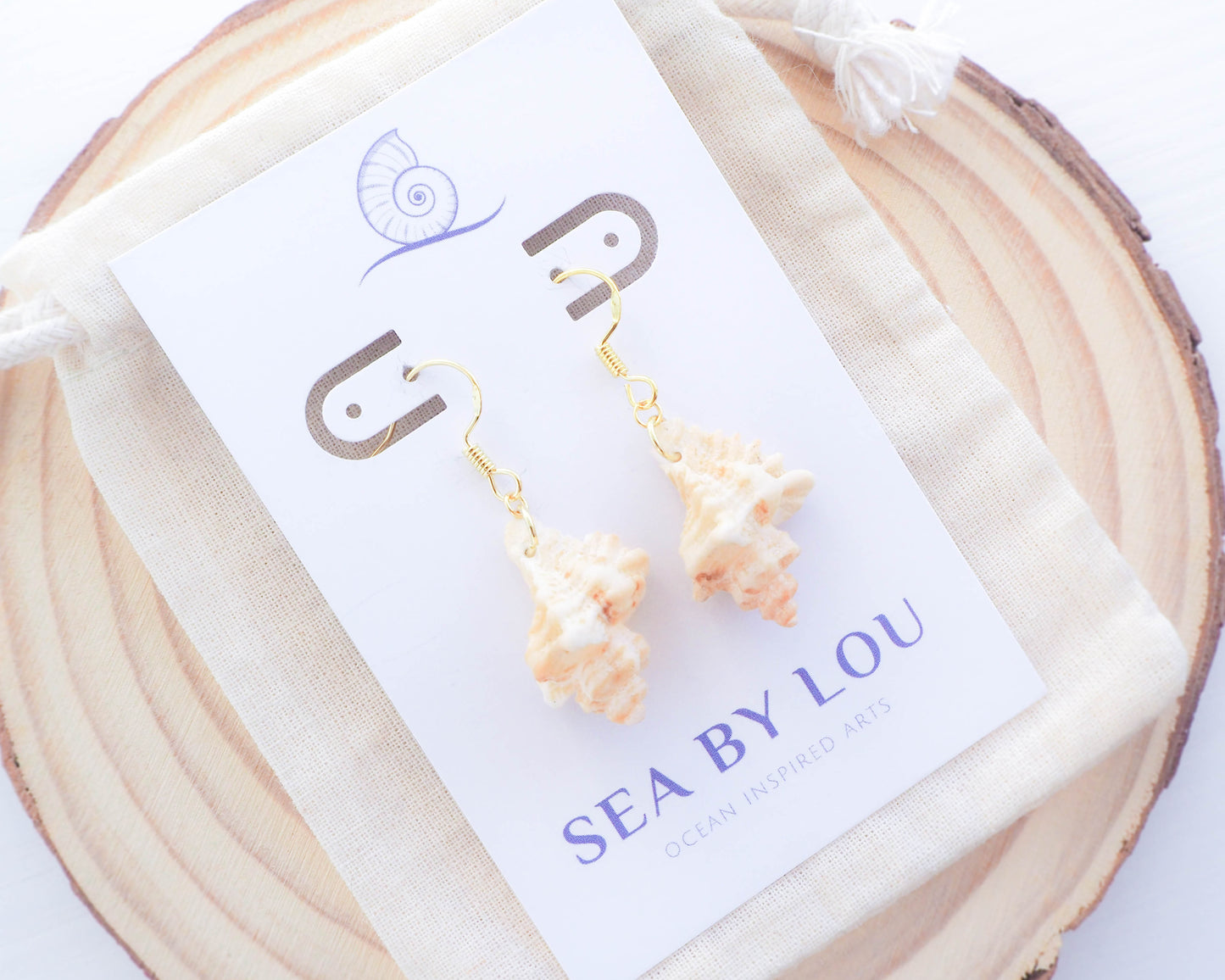 Sting Winkle Shell Gold Earrings from Portugal