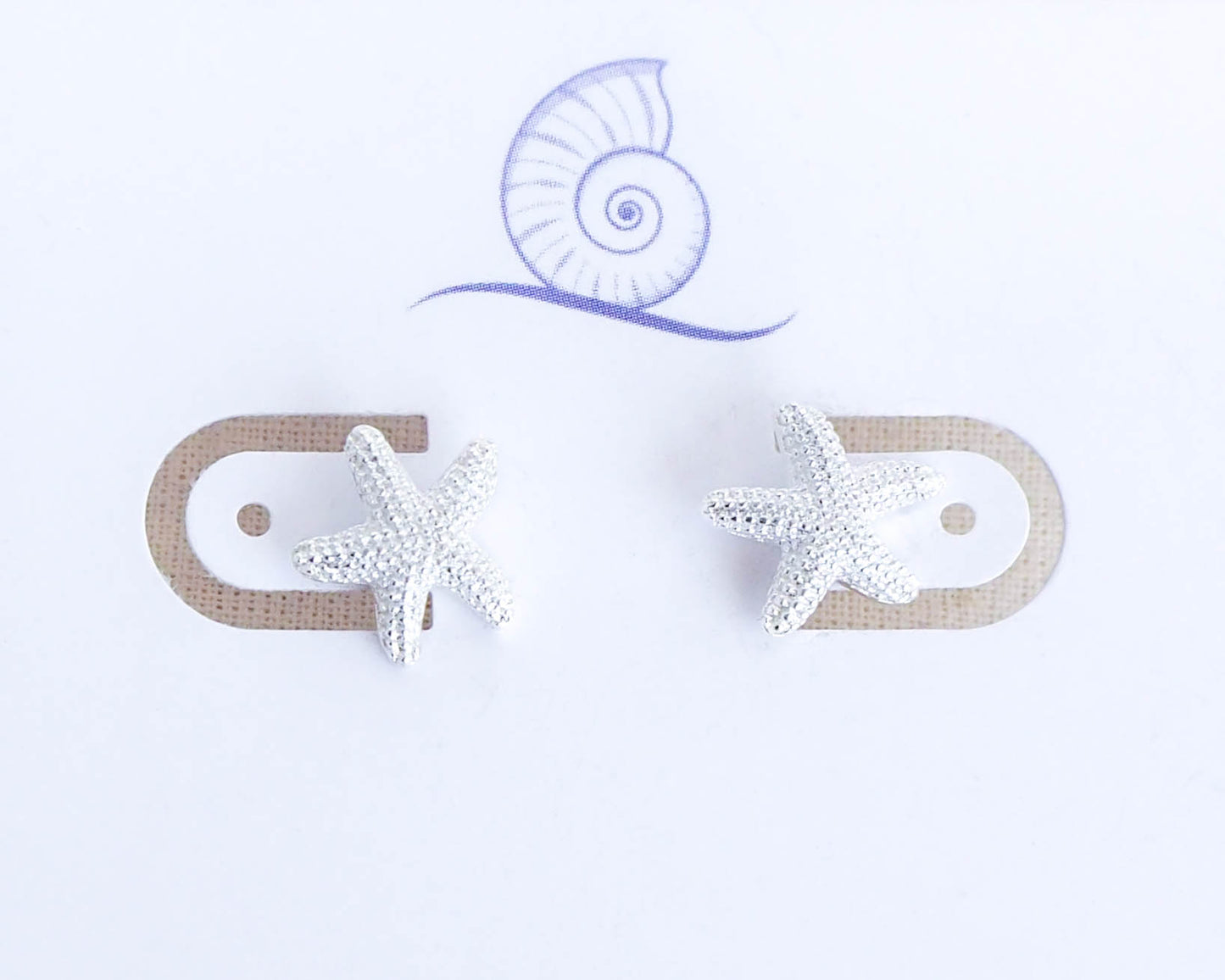 925 Silver Sea Stars Starfish Stud Earrings 