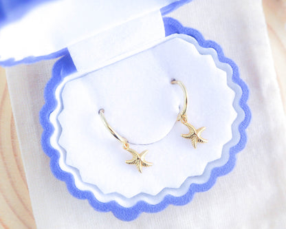 SEA STAR EARRINGS - 14k Gold Vermeil