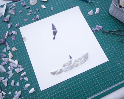 Creating Shell Mosaic Sailing Boat