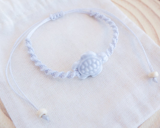Ceramic Turtle Bracelet ~ Grey