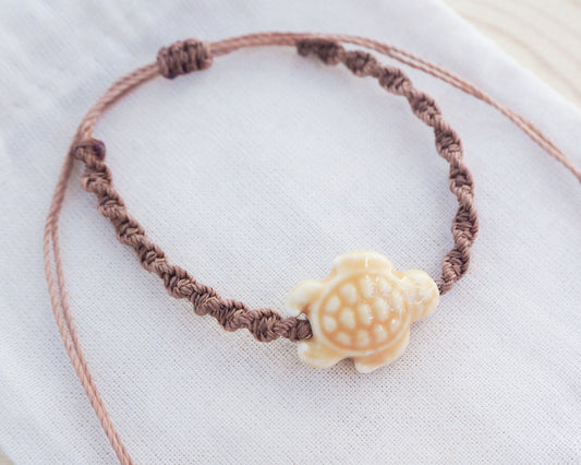 Ceramic Turtle Bracelet ~ Brown