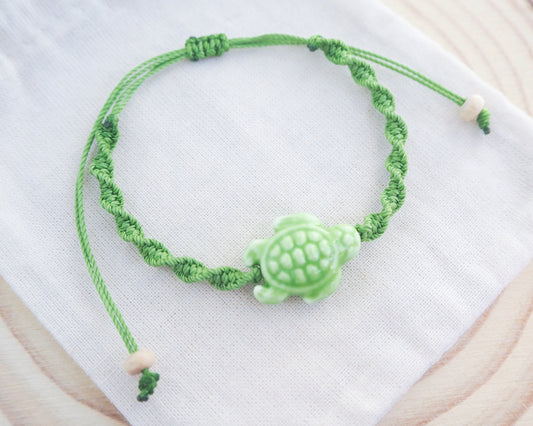 Ceramic Turtle Bracelet ~ Green