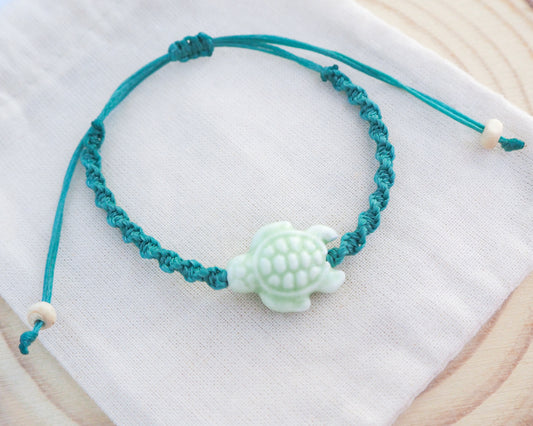 Ceramic Turtle Bracelet ~ Turquoise Green