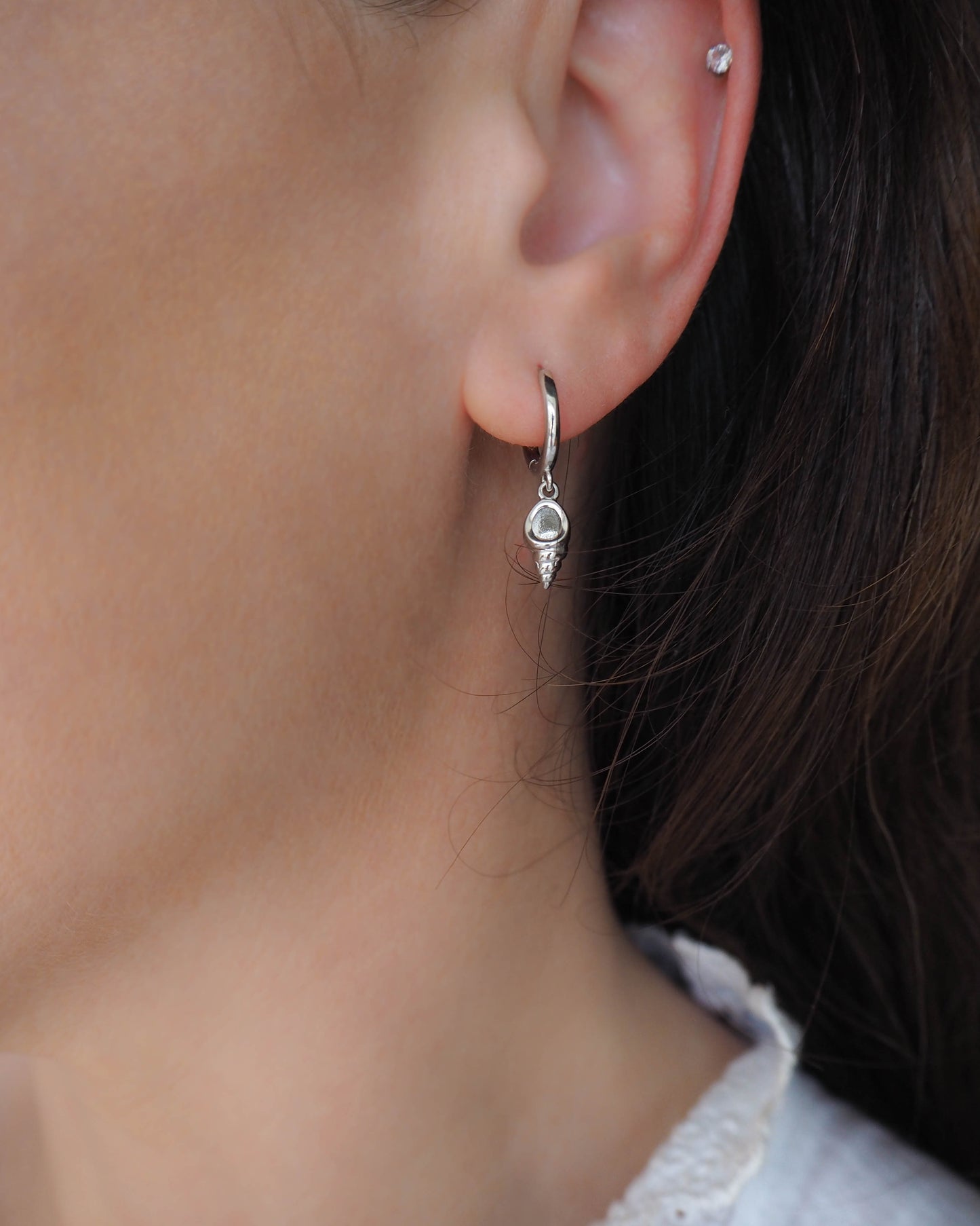 CONCH SHELL EARRINGS - 925 Sterling Silver