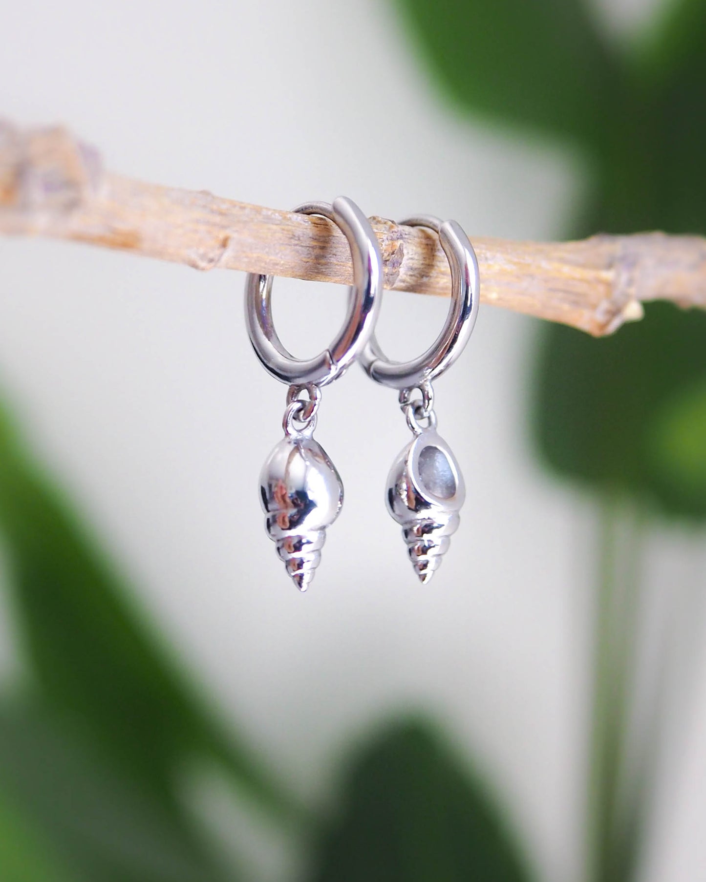 CONCH SHELL EARRINGS - 925 Sterling Silver