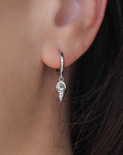 CONCH SHELL EARRINGS - 925 Sterling Silver