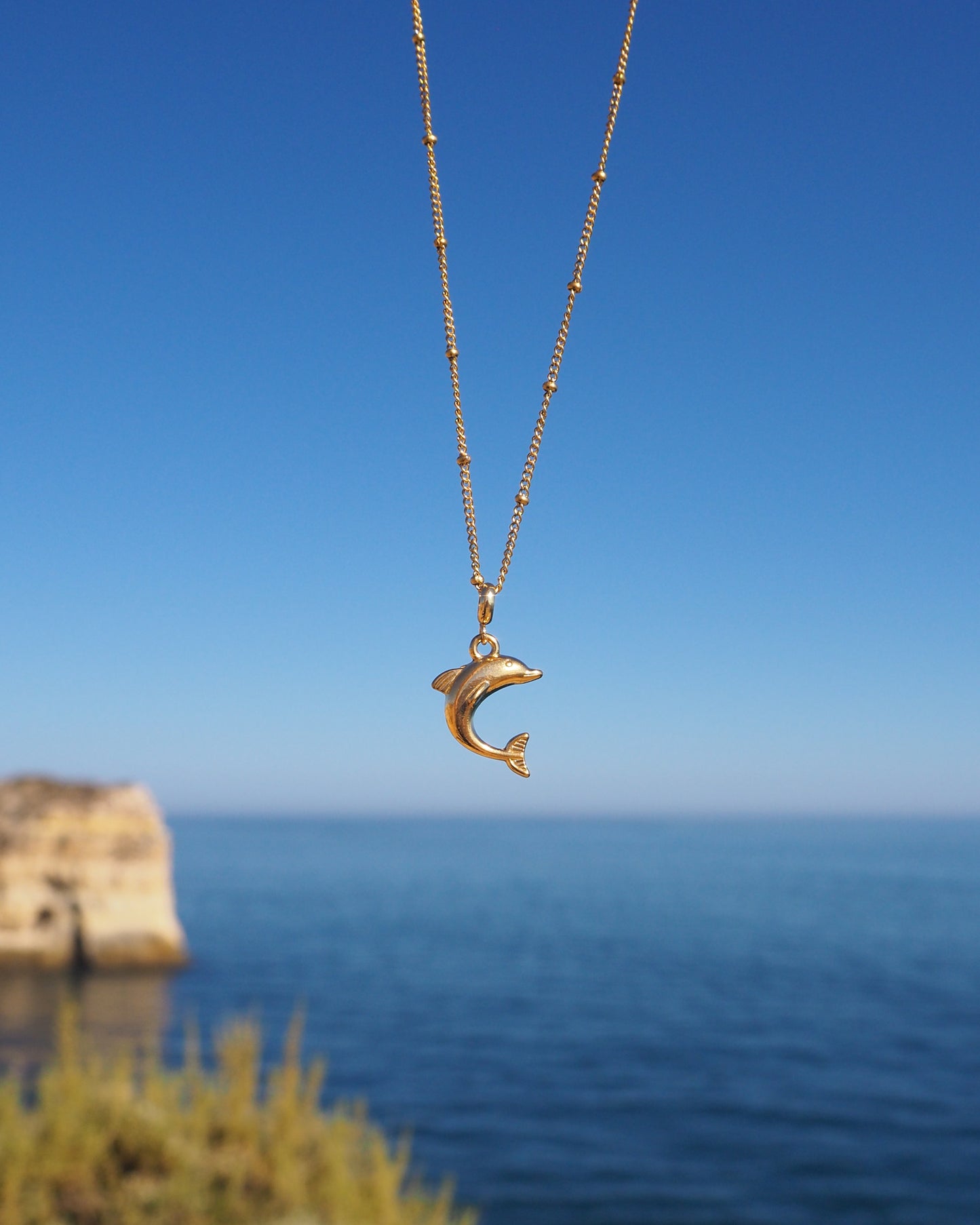 Gold Dolphin Necklace from Portugal