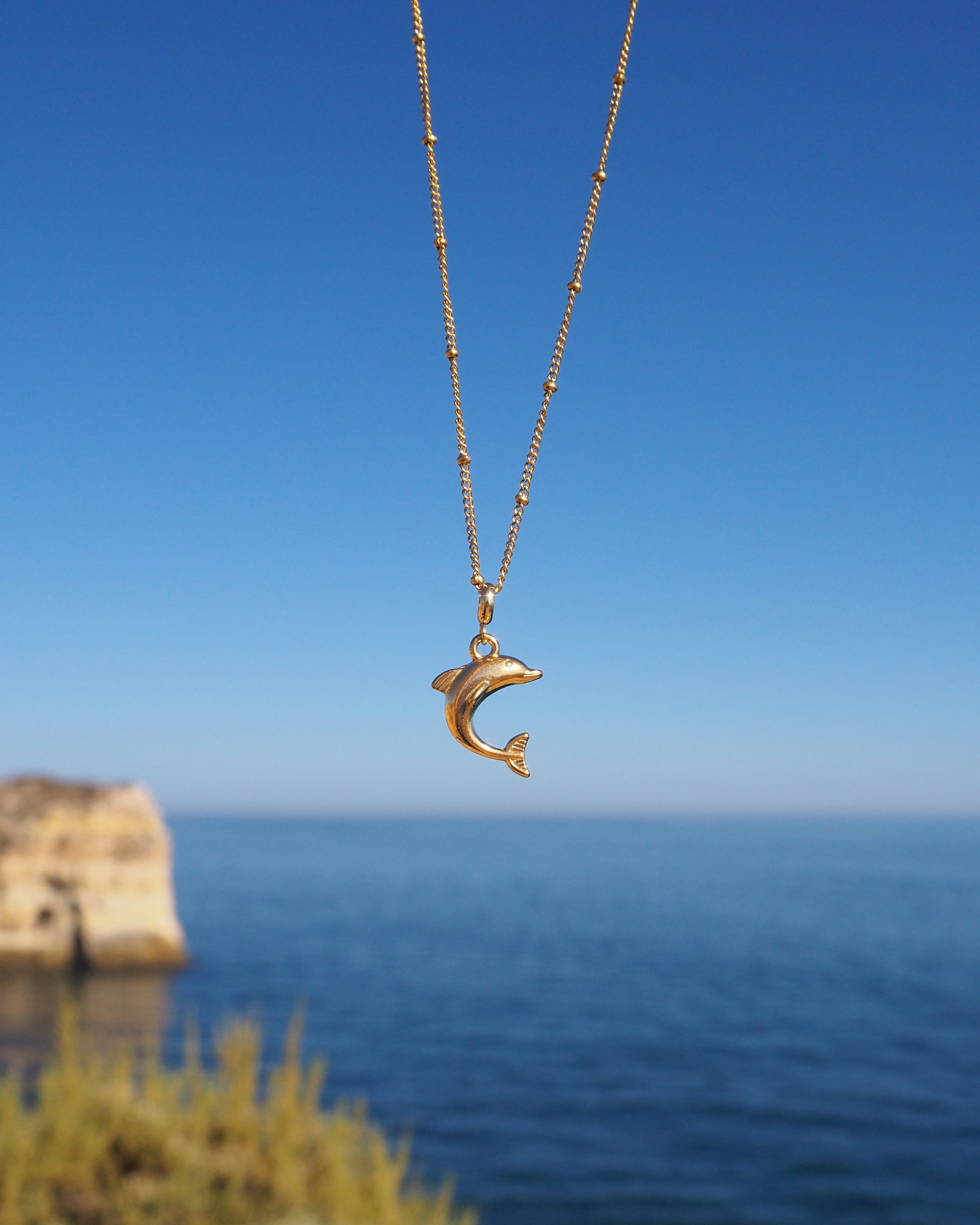 Gold Dolphin Necklace from Portugal