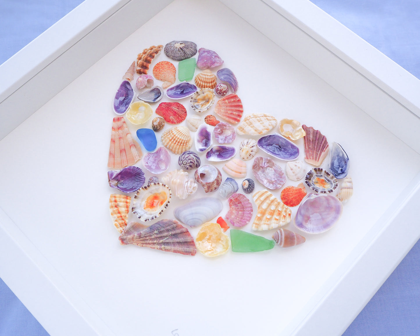 Seashell Heart ~ Rainbow Colored Shells II