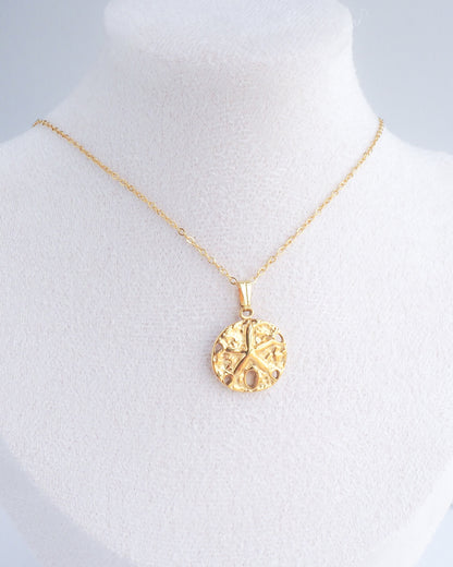 SAND DOLLAR NECKLACE ~ Gold