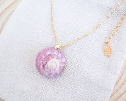 SEASHELL NECKLACE ~ Pink Magus Shell III