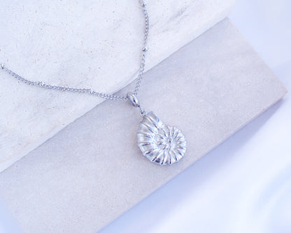 Silver Nautilus Shell Necklace